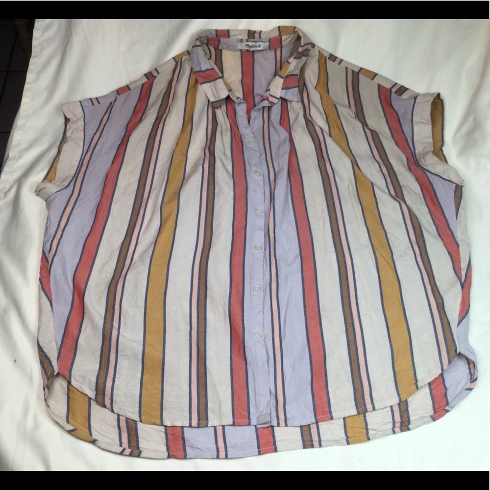 Madewell Central Shirt in Daley Stripe - M